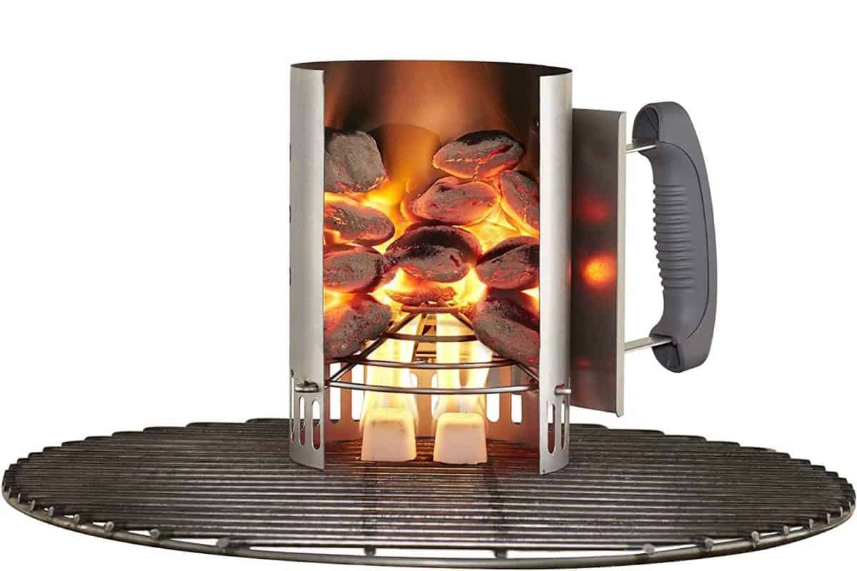 Sesebelisoa se setle ka ho fetisisa sa chimney sa yakitori charcoal- Weber Rapidfire Compact e nang le mashala