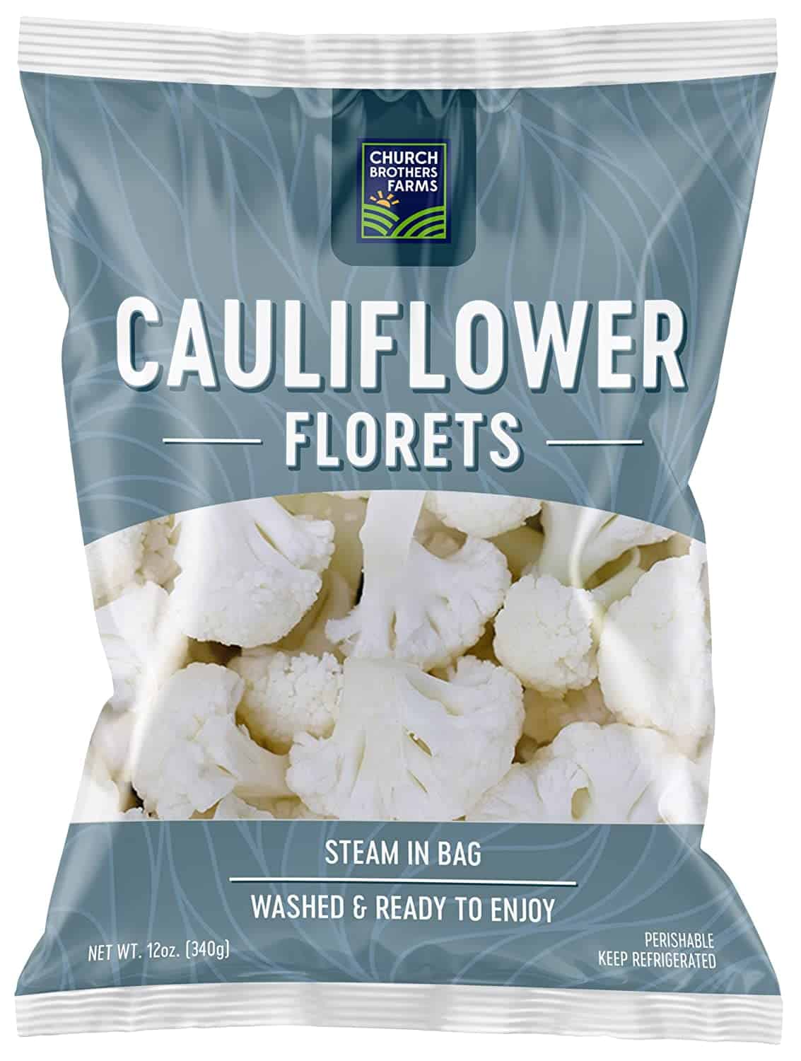 Cauliflower florets e le sebaka sa linaoa tse ntšo