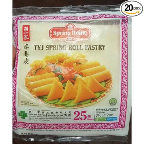 Chinese spring roll wrapper as a substitute for egg roll wrappers