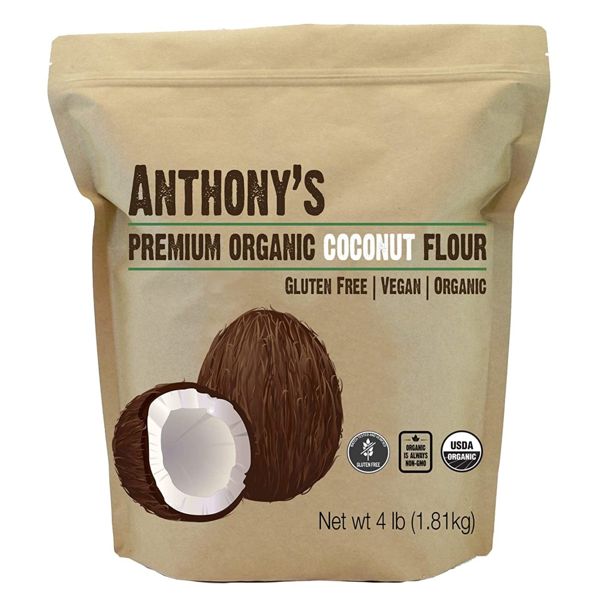 Coconut flour- best gluten-free substitute for all-purpose flour