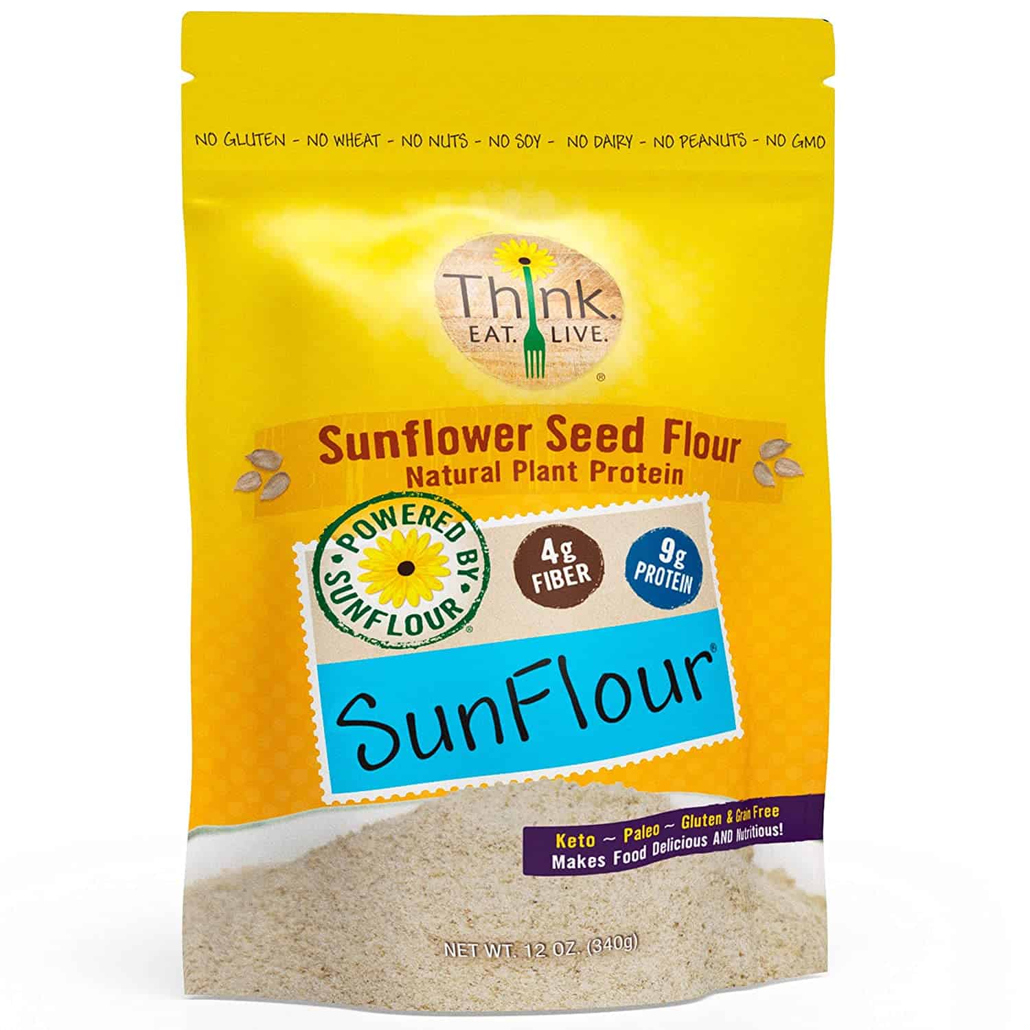 Good substitute for coconut flour is sunflower seed flour