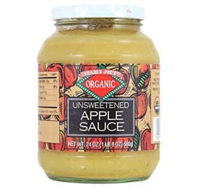 Organic unsweetened applesauce as a substitute for coconut oil