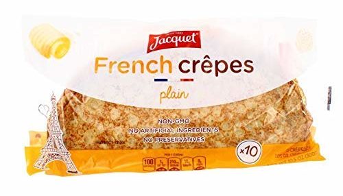 Vanliga franska crepes som ersättning för äggrulle-omslag