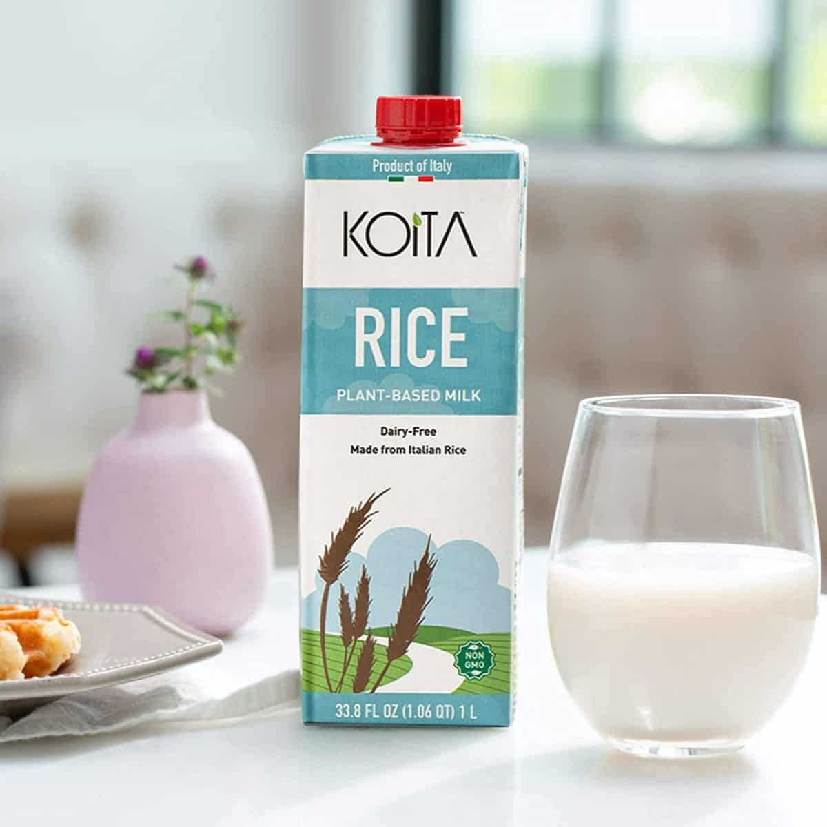 Rice milk as a substitute for coconut milk