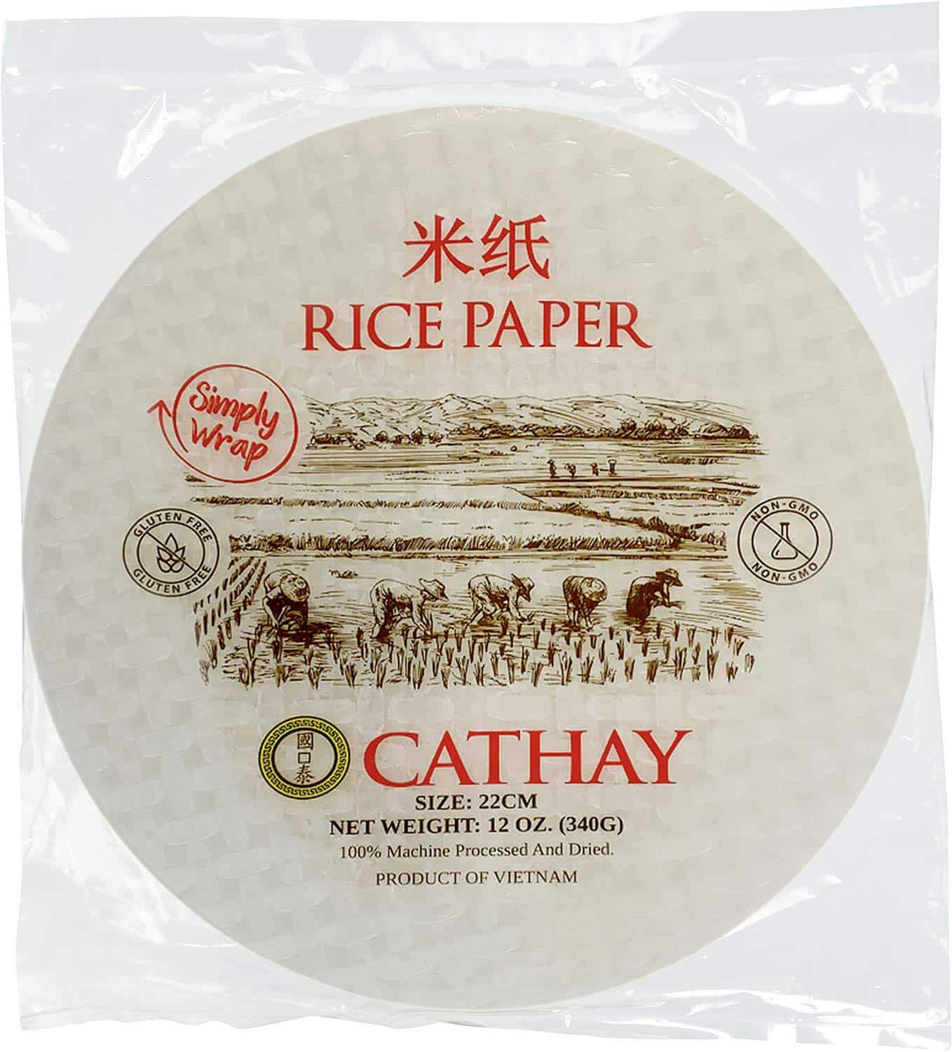 Envoltórios de papel de arroz como substituto para invólucros de rolinho de ovo