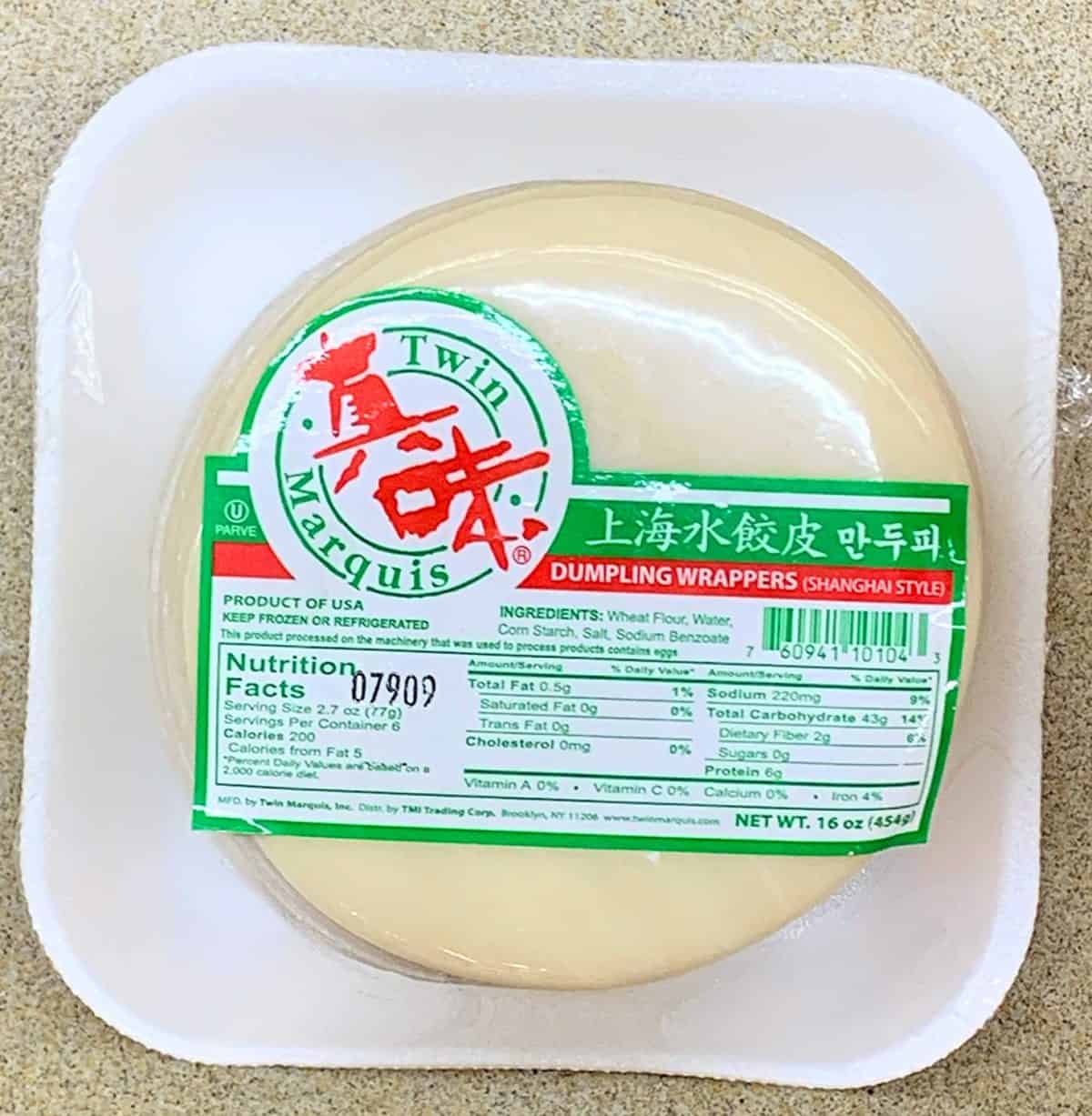 Siu mai shumai dumpling omslag som ersättning för äggrulle omslag