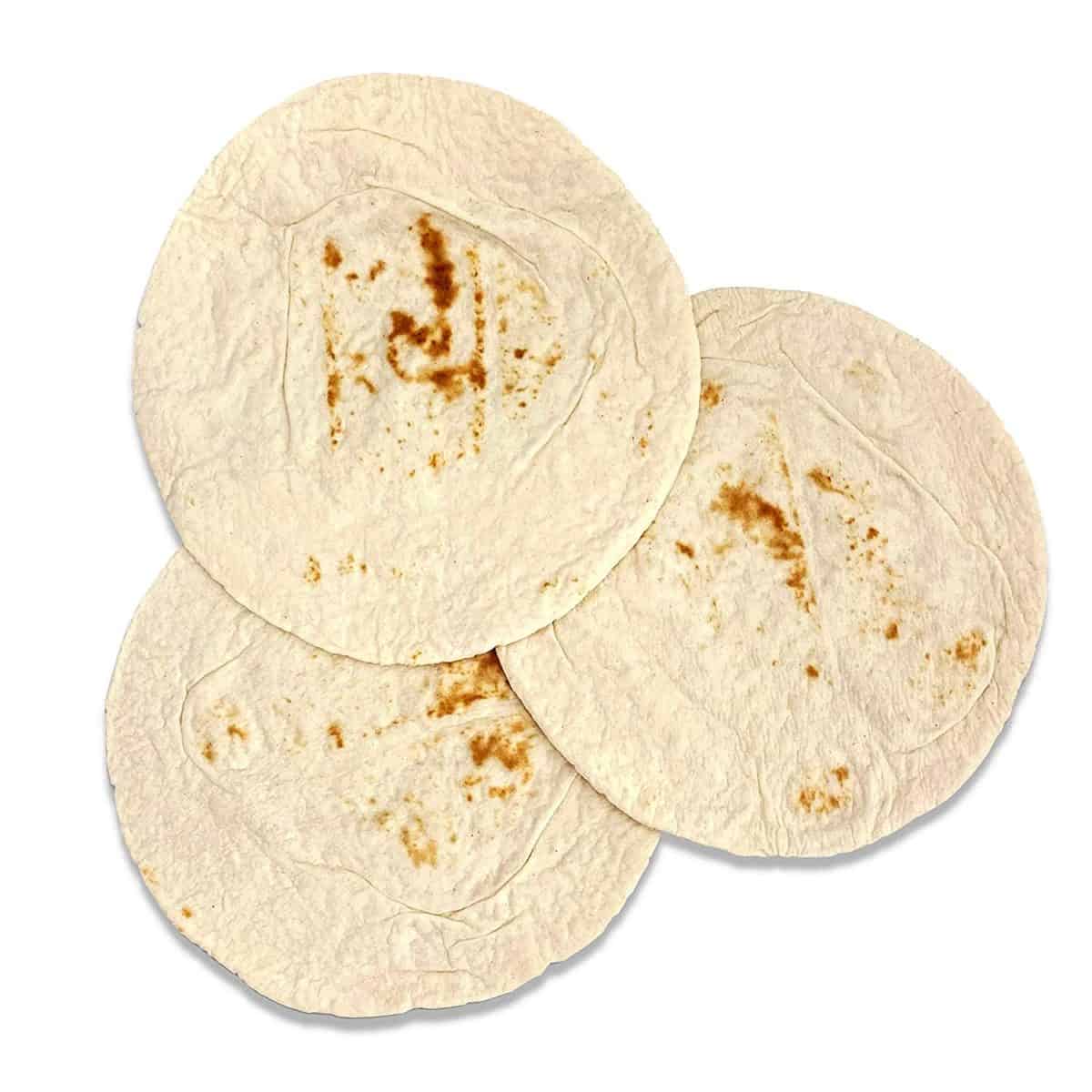 Tortillas mar àite airson còmhdach rolla ugh