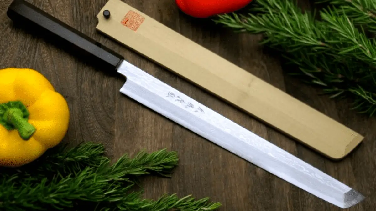 cuchillo takobiki como ejemplo de cuchillos japoneses