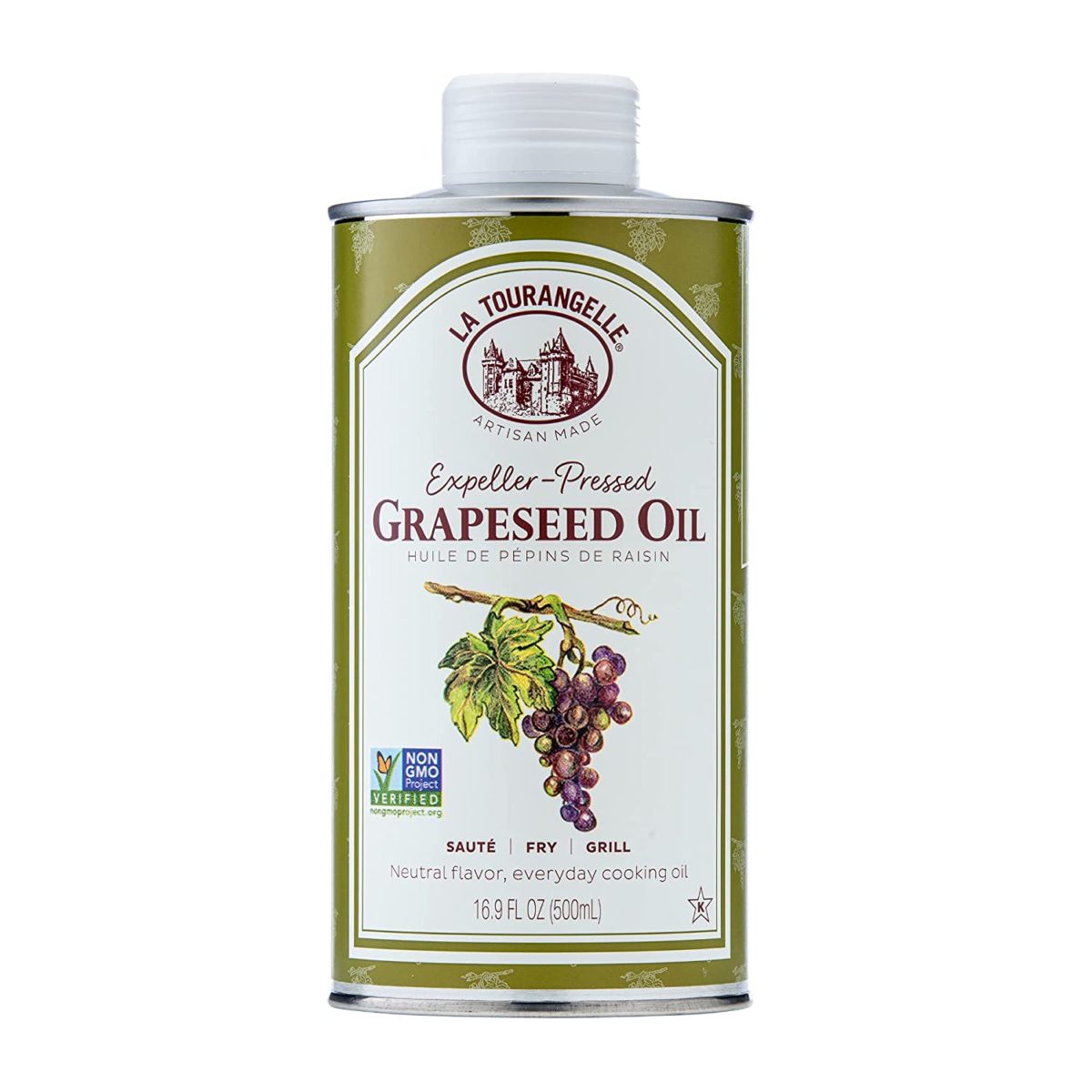 Expeller expressed grapeseed oil as a substitute for canola oil