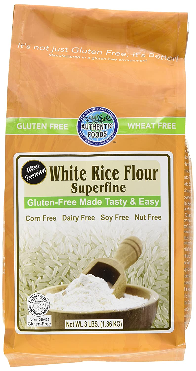 Harina de arroz blanco extrafina como sustituto de la harina de arroz dulce