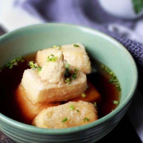 Recette de tofu Agedashi