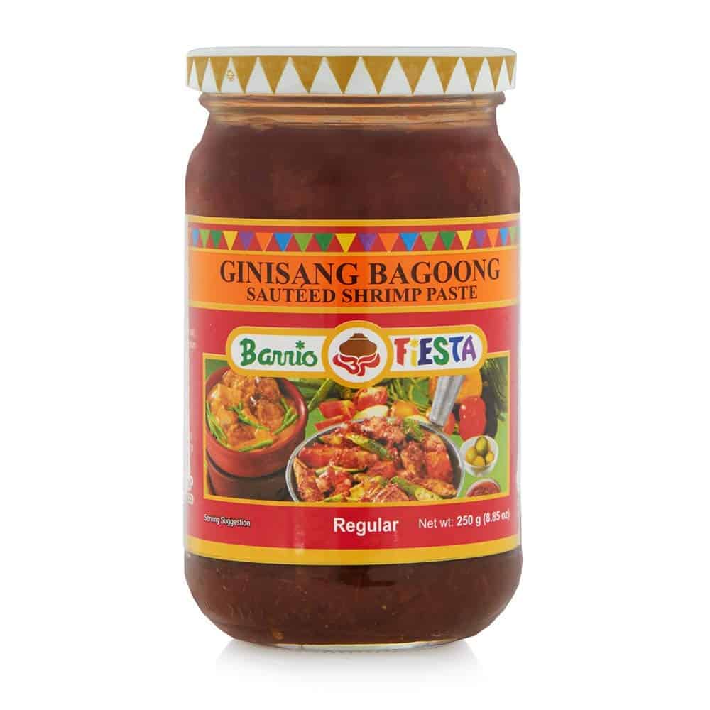 Barrio fiesta bagoong alamang pasta de camarão filipino
