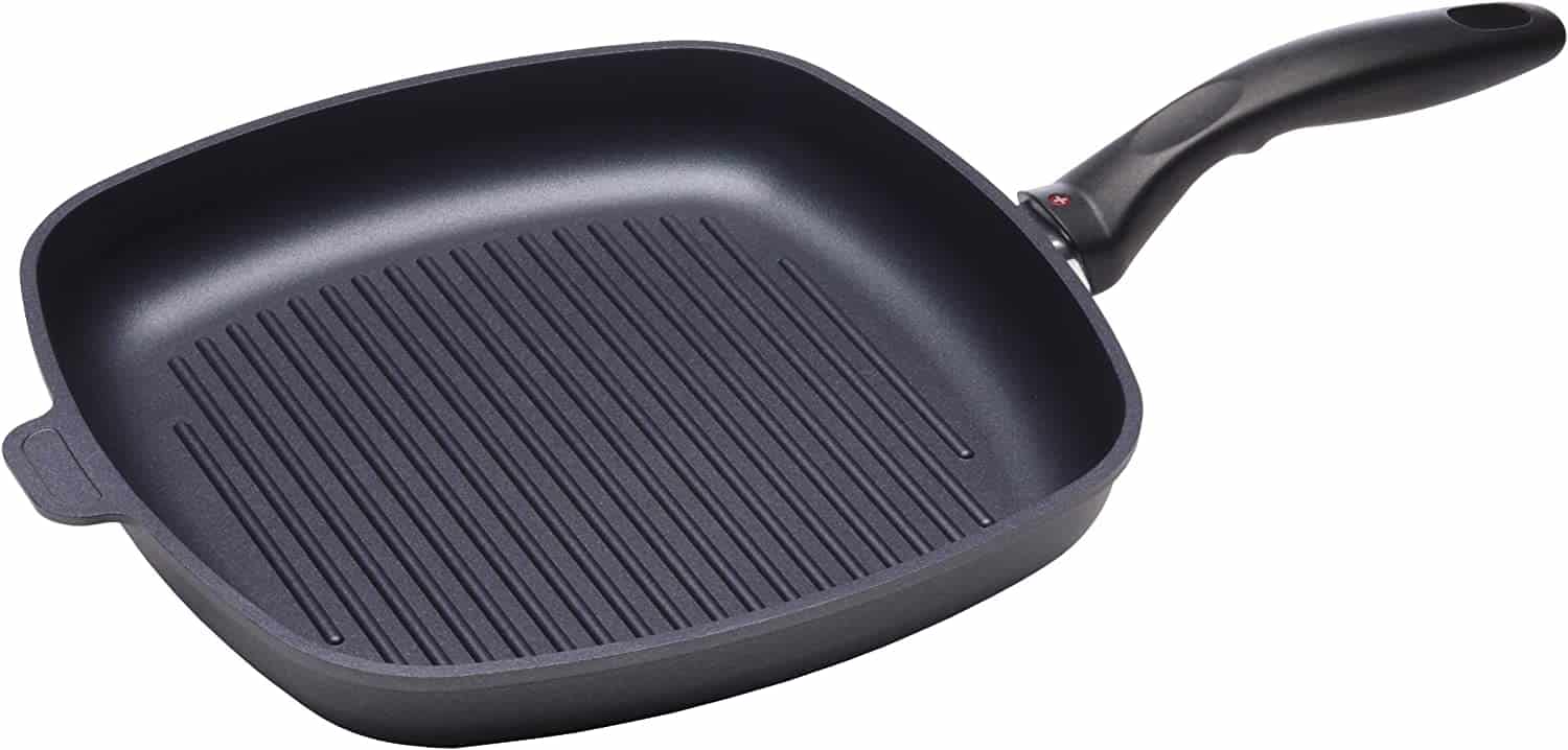 Best non-stick griddle pan for induction hob- Swiss Diamond Square Grill Saute Pan
