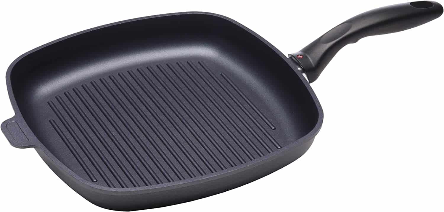 用於電磁爐的最佳不粘烤盤 - Swiss Diamond Square Grill Saute Pan