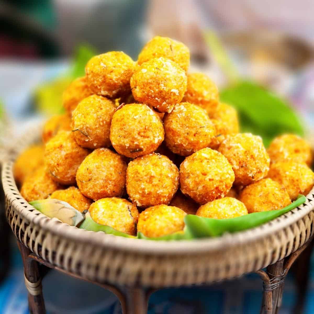 Mini Omurice Takoyaki Balls Recipe