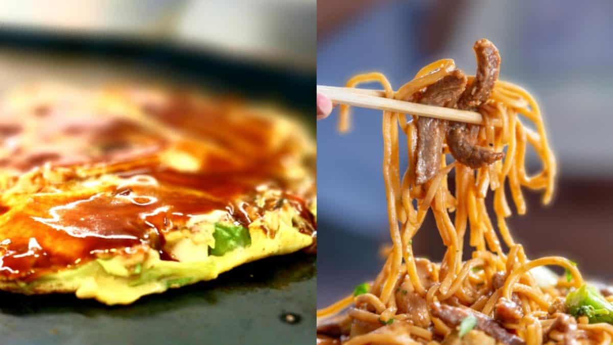 Saws okonomiyaki ar gyfer yakisoba