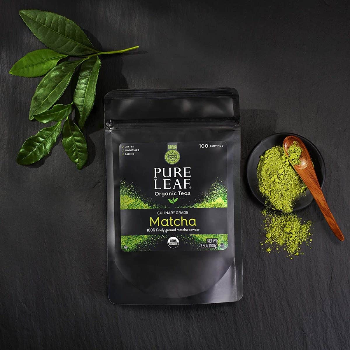 Pure Leaf Match gréngen Téi Pudder ee vun de beschte Matcha Marken