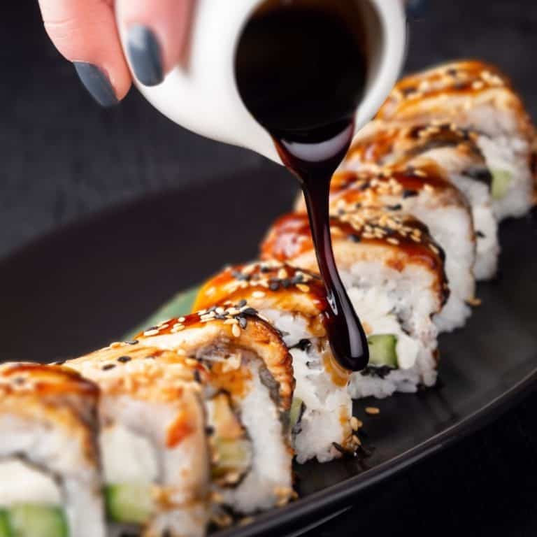 Japanese Teriyaki Sushi Sauce For Glazing Fish Or California Rolls