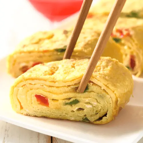 Receita fácil de ovo Dashi Tamagoyaki - role a receita de omelete perfeita