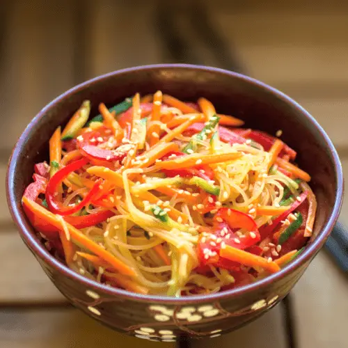 Fideos de algas marinas con receta de brotes