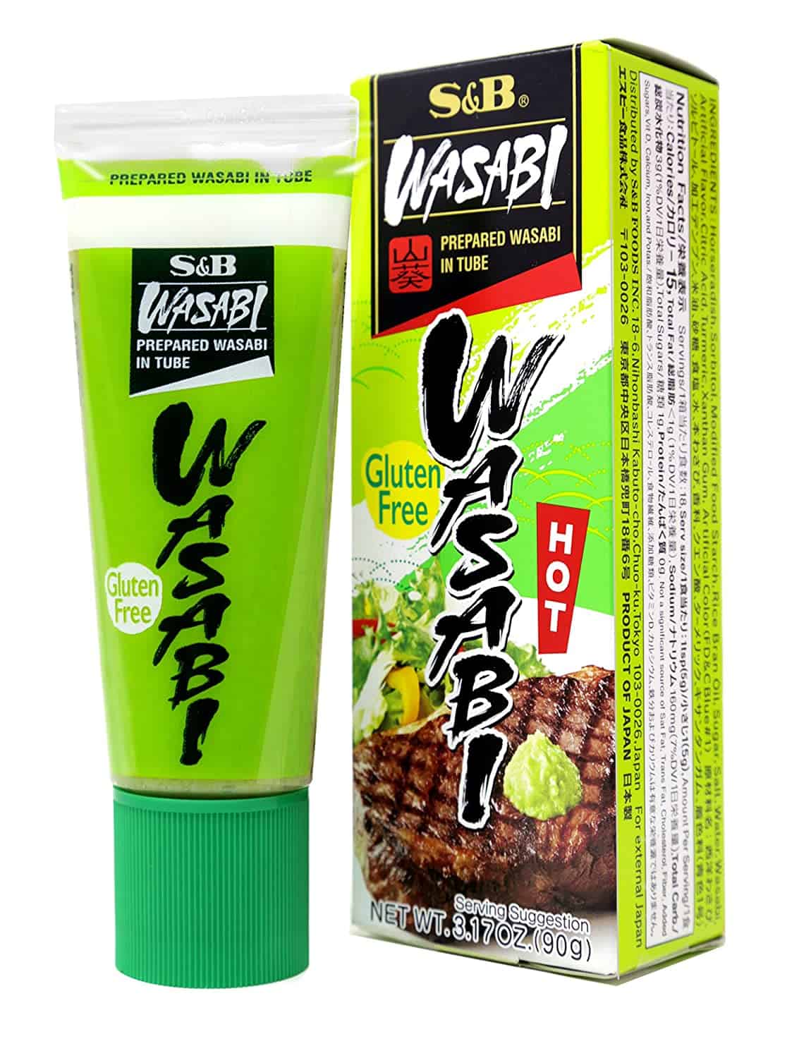 Prepared wasabi as a substitute for mustard powder