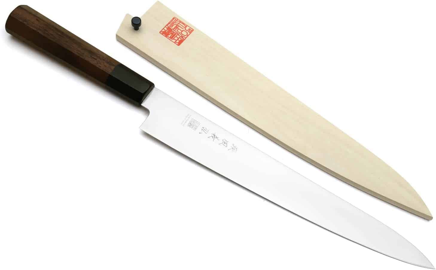 Best overall Sujihiki knife- Yoshihiro Ice Hardened 9.5 AUS-8 Stainless Steel