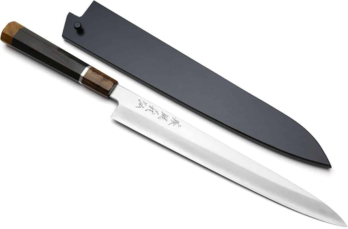 Bästa premium Sujihiki-kniven - Yoshihiro Hiryu Ginsan Rostfritt stål med hög kolhalt
