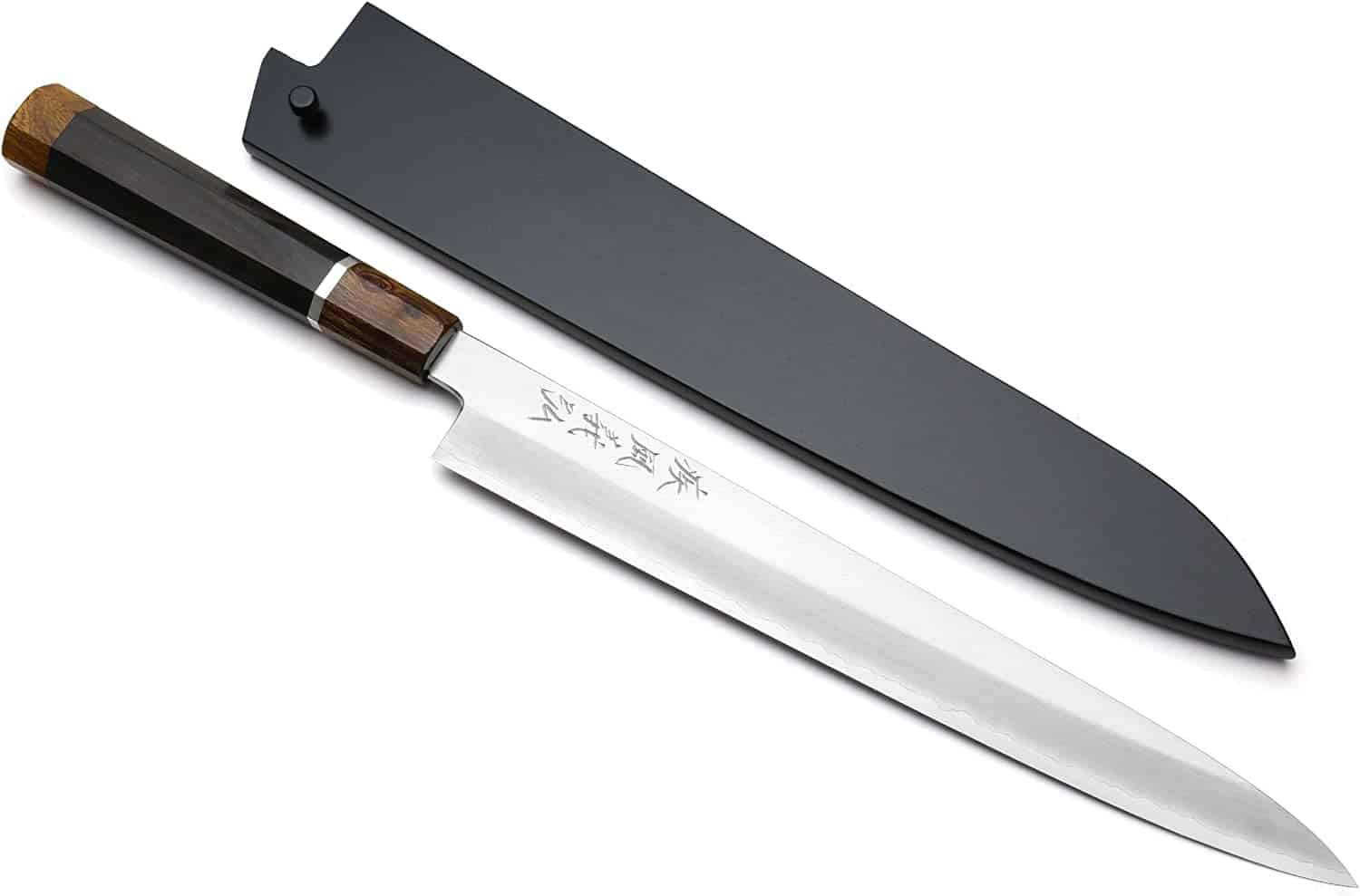 Meilleur couteau Sujihiki premium - Acier inoxydable à haute teneur en carbone Yoshihiro Hiryu Ginsan