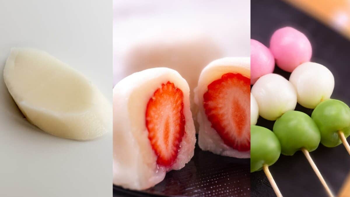 Mochi contre daifuku contre dango