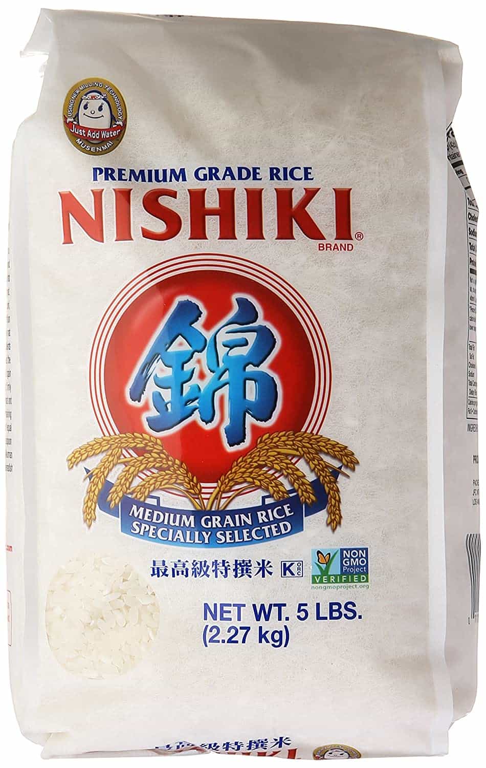 Arroz de sushi Nishiki como substituto do arroz glutinoso