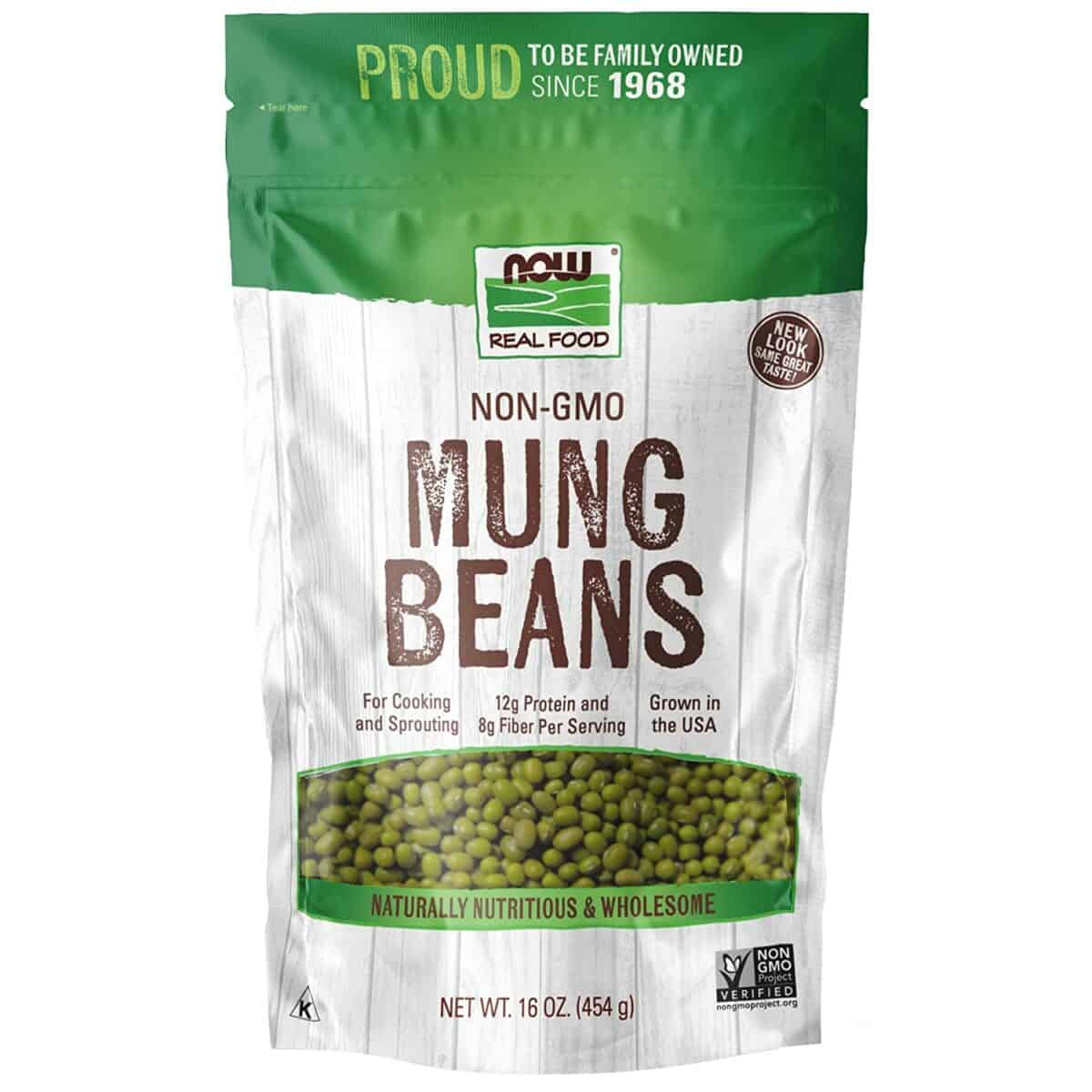 Los mejores frijoles mung para germinar: NOW Foods Non-GMO Mung Beans