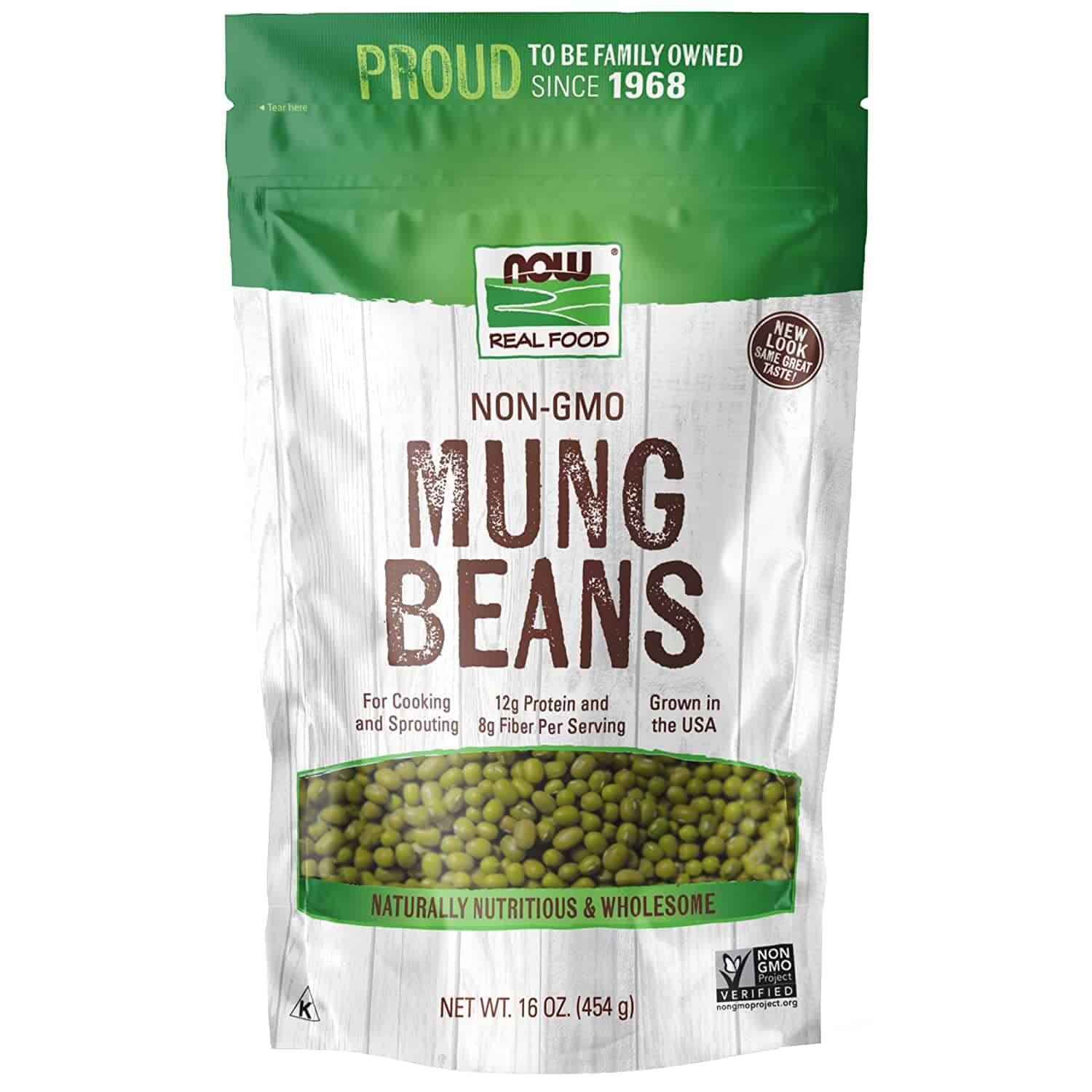 Melhor feijão mungo para brotar: NOW Foods Non-GMO Mungo Beans
