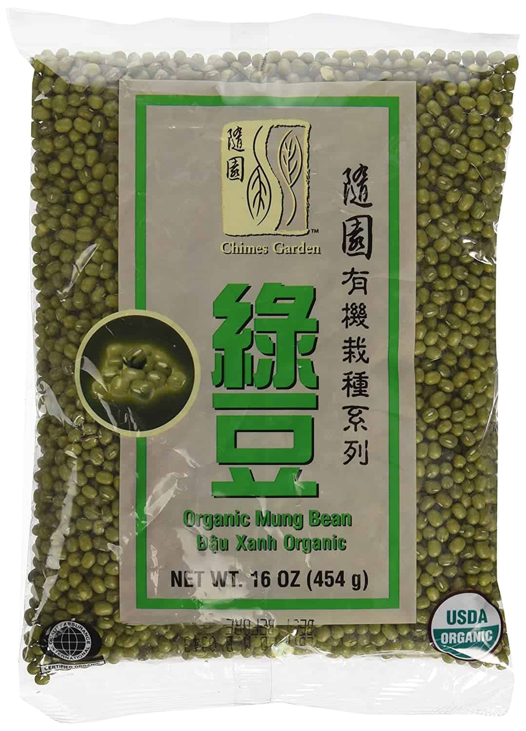 ถั่วเขียวโดยรวมที่ดีที่สุด: Chimes Garden Organic Mung Beans