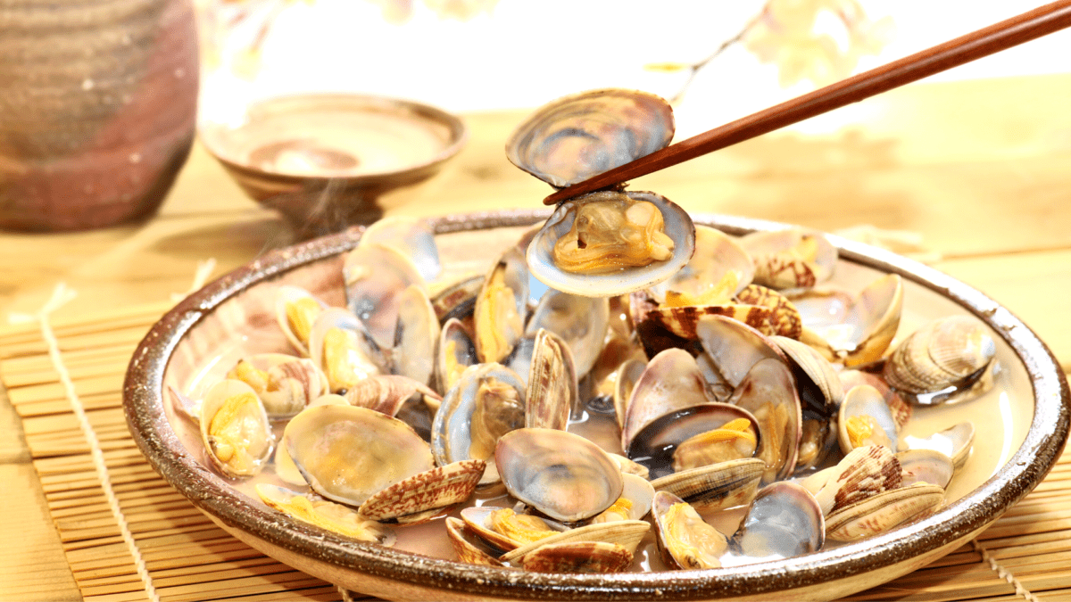 Sake-ångade musslor- recept på japanska Asari no Sakamushi