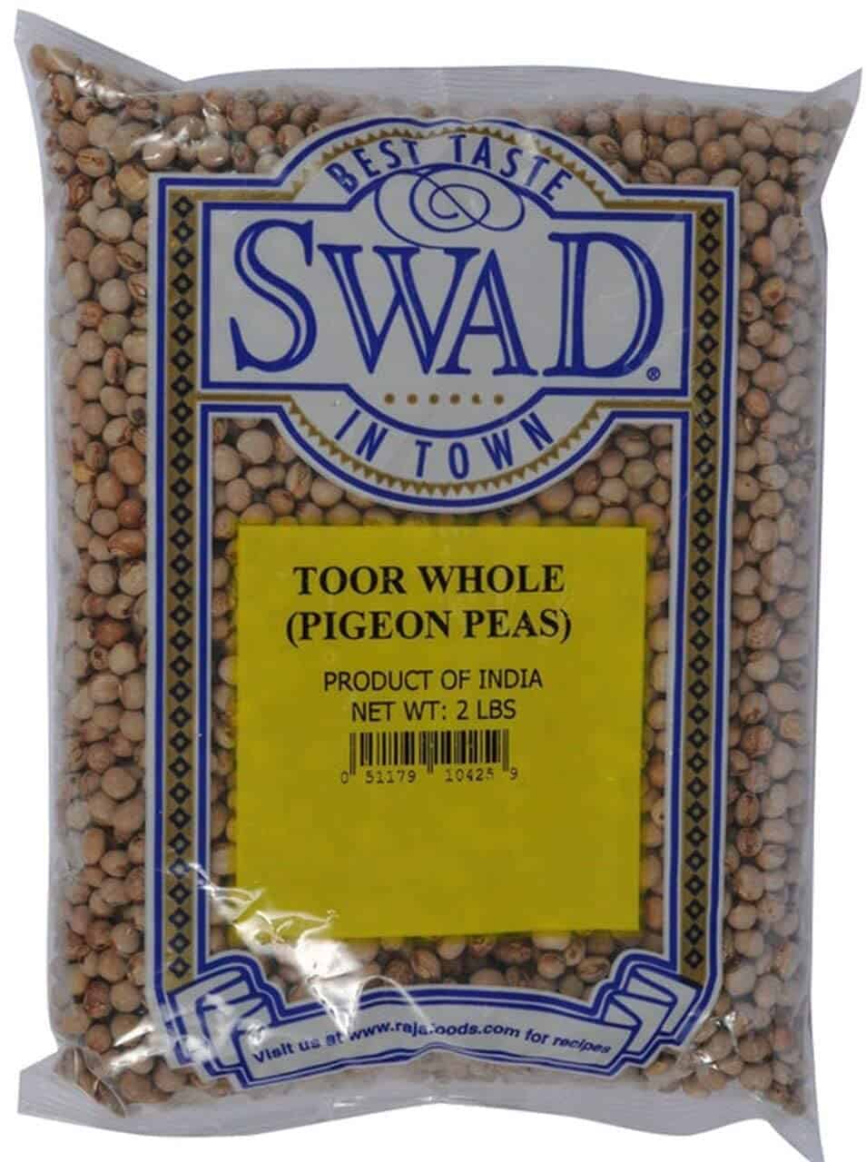 Swad Toor pigeon peas as a substitute for mung beans