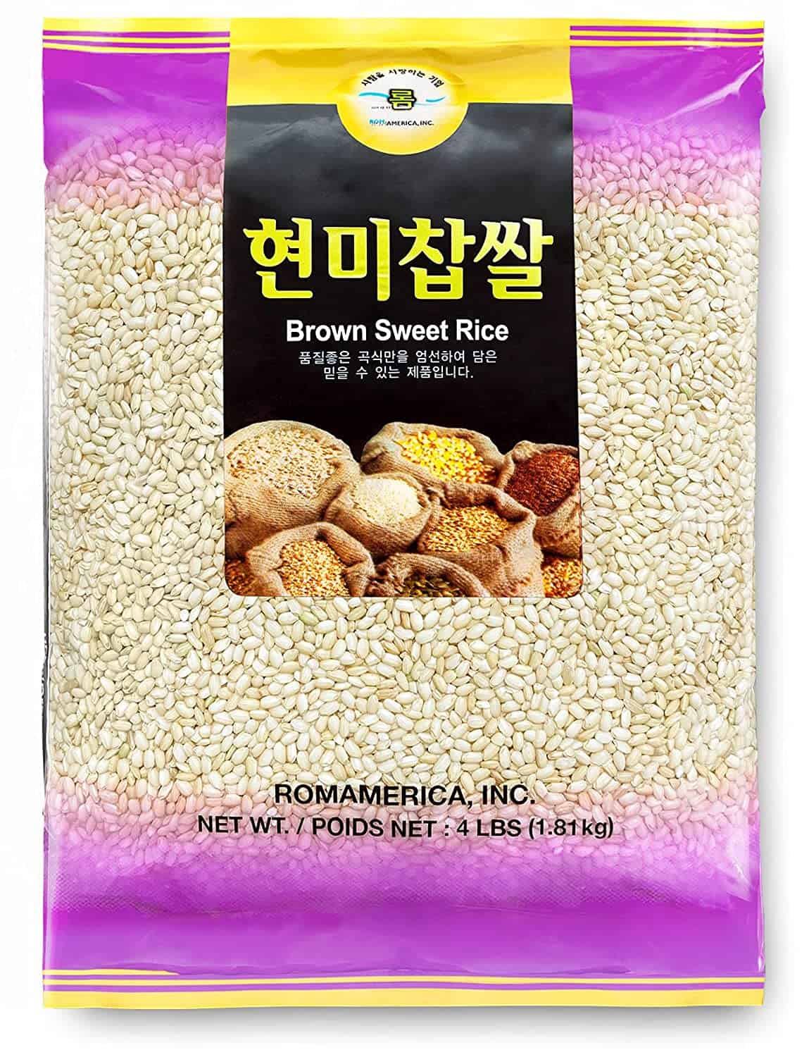 ข้าวเมล็ดสั้นสีน้ำตาลที่ดีที่สุด: ROM AMERICA Short Grain Glutinous Rice