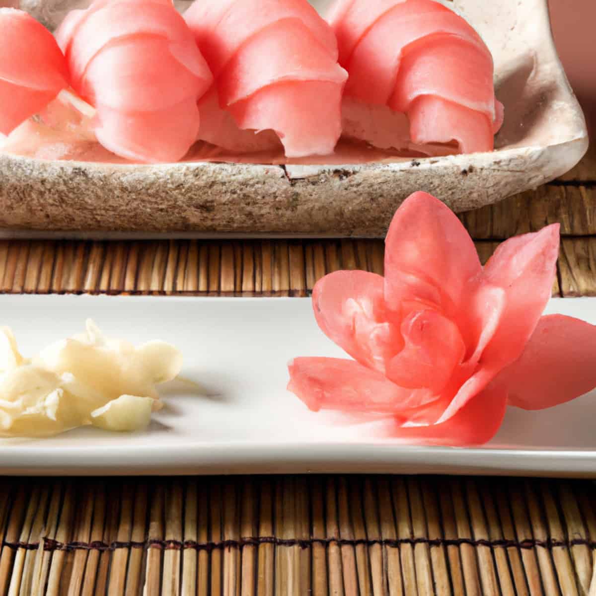 Gari : jeune gingembre rose mariné japonais pour sushi