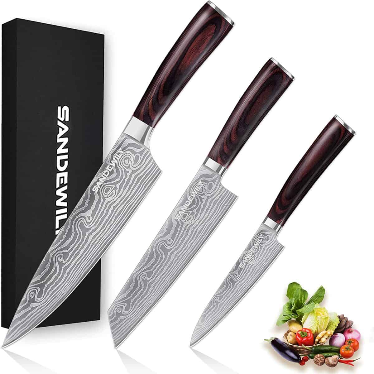 Sandewily 3-Piece Chef Knife Set review